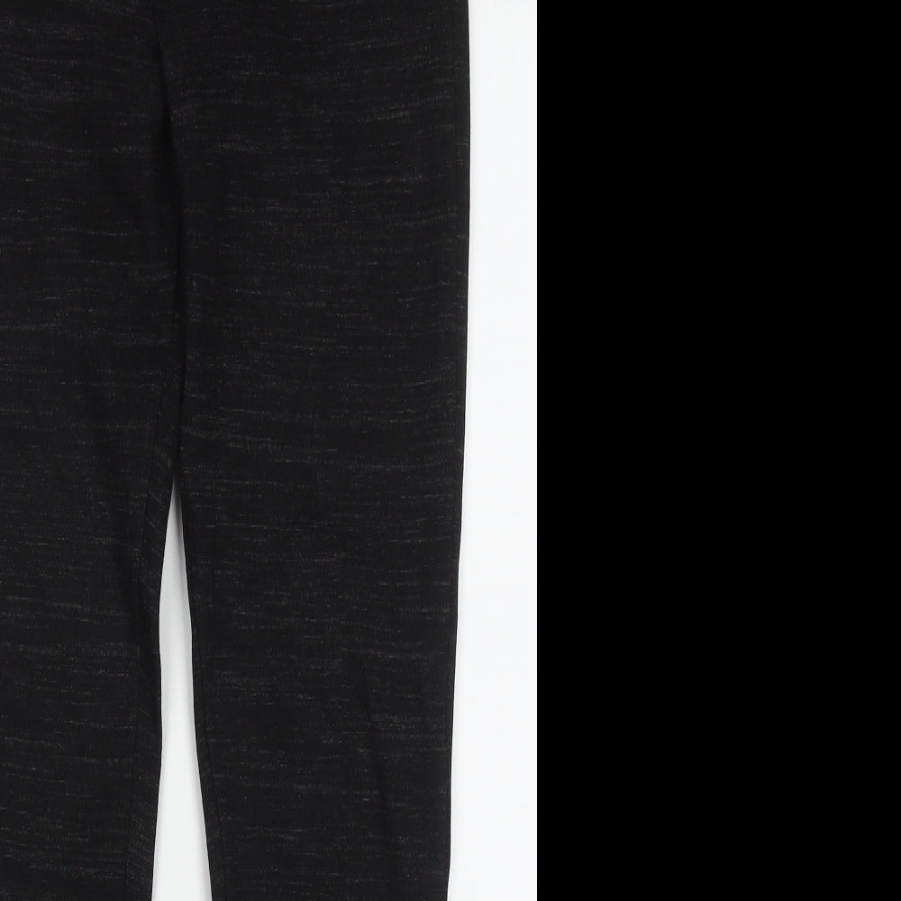 Marks and Spencer Womens Black  Viscose Trousers  Size 12 L30 in Regular