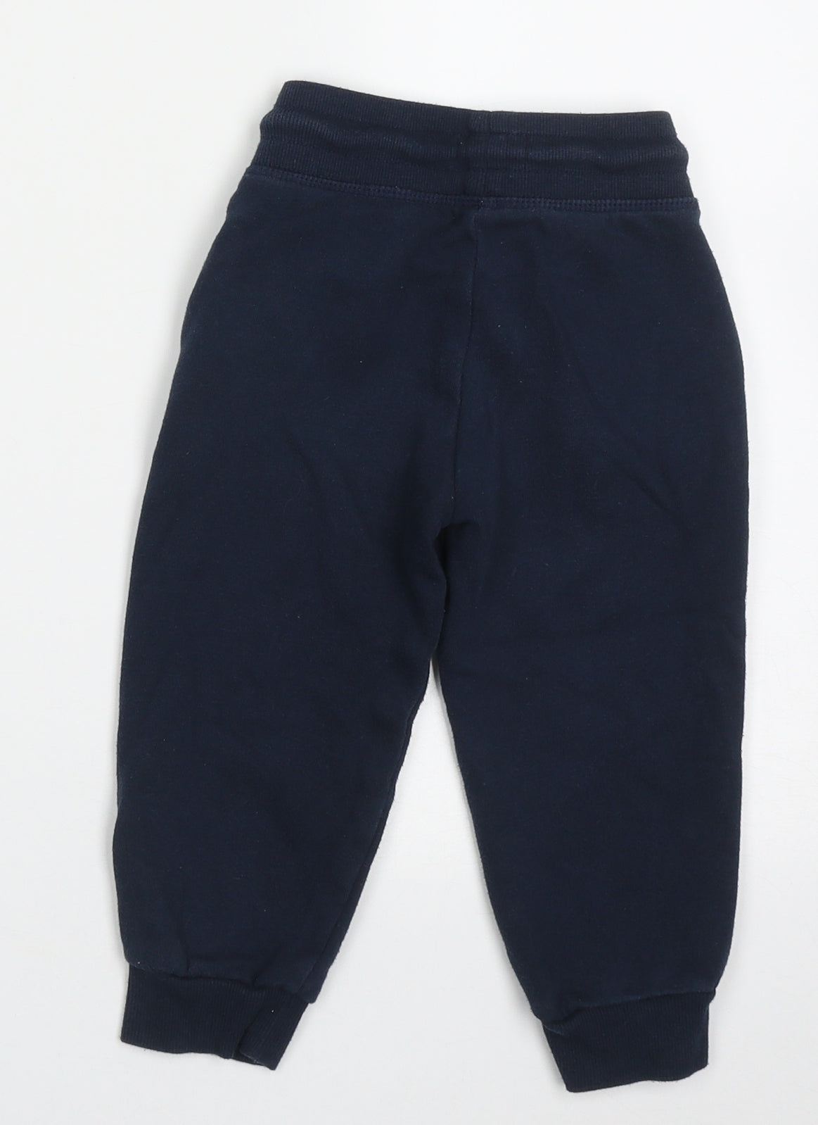 Primark Boys Blue  Cotton Jogger Trousers Size 2-3 Years  Regular Tie
