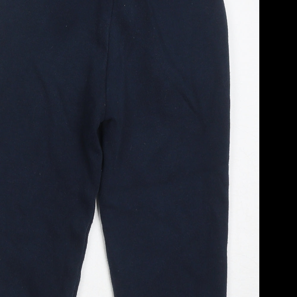 Primark Boys Blue  Cotton Jogger Trousers Size 2-3 Years  Regular Tie