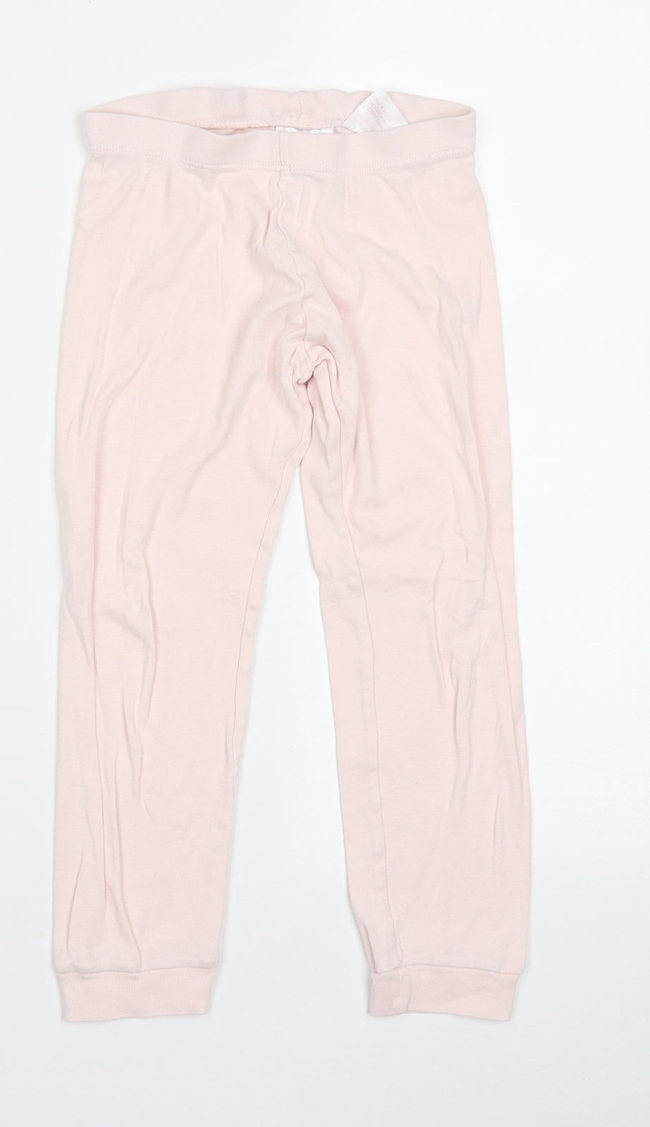 H&M Girls Pink  Cotton Capri Trousers Size 4-5 Years  Regular Pullover