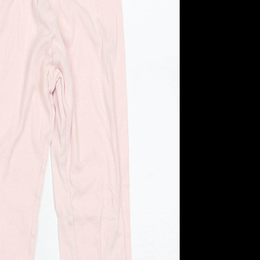 H&M Girls Pink  Cotton Capri Trousers Size 4-5 Years  Regular Pullover