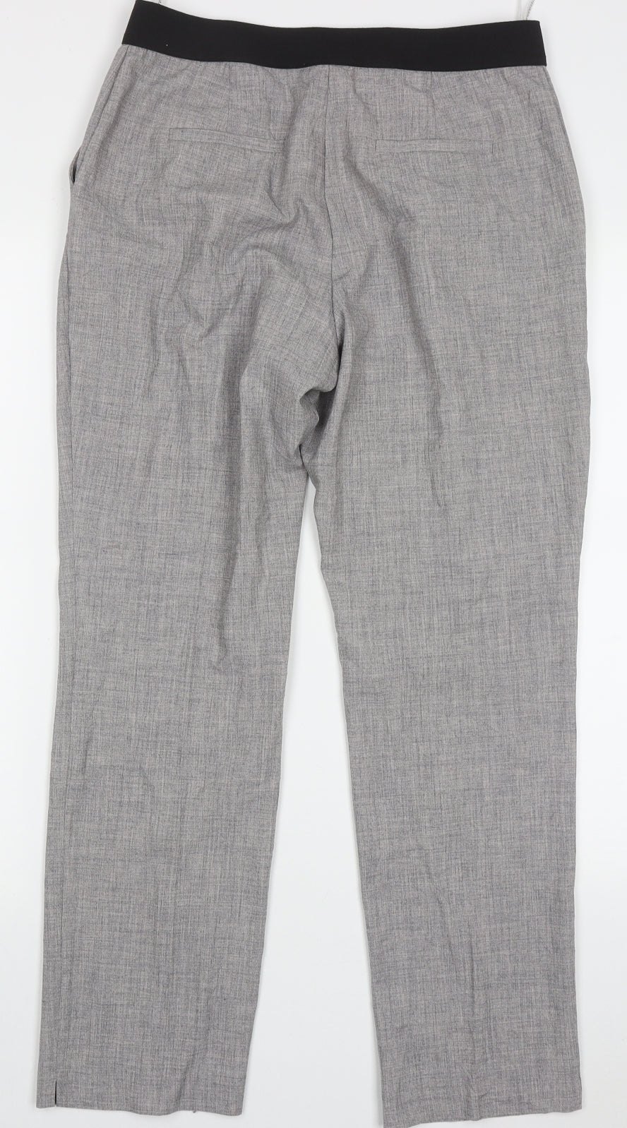 Primark Womens Grey  Polyester Capri Trousers Size 12 L28 in Regular Hook & Eye