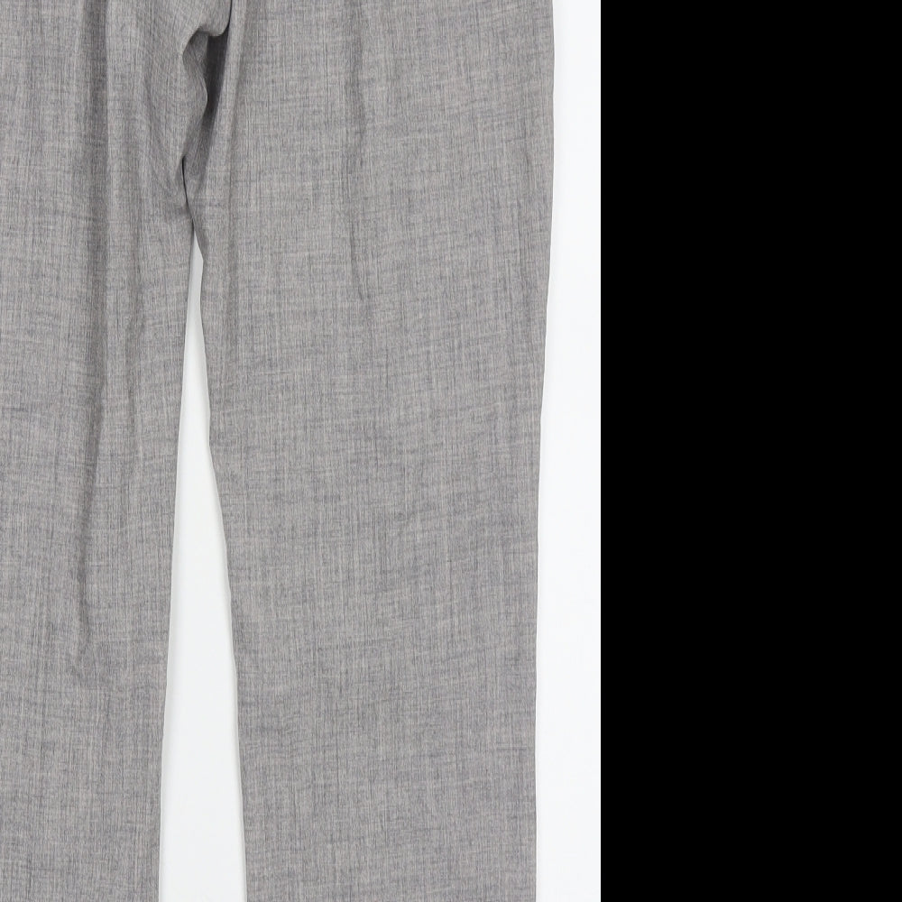 Primark Womens Grey  Polyester Capri Trousers Size 12 L28 in Regular Hook & Eye