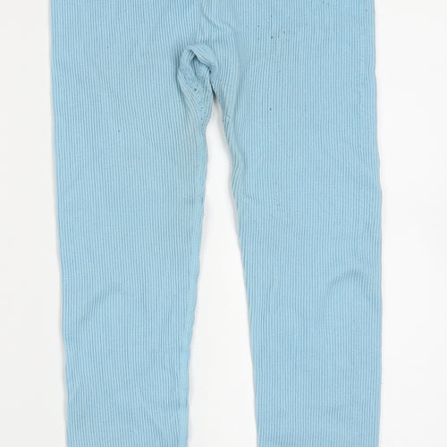 Dunnes Stores Womens Blue  Polyamide Capri Trousers Size M L27 in Regular