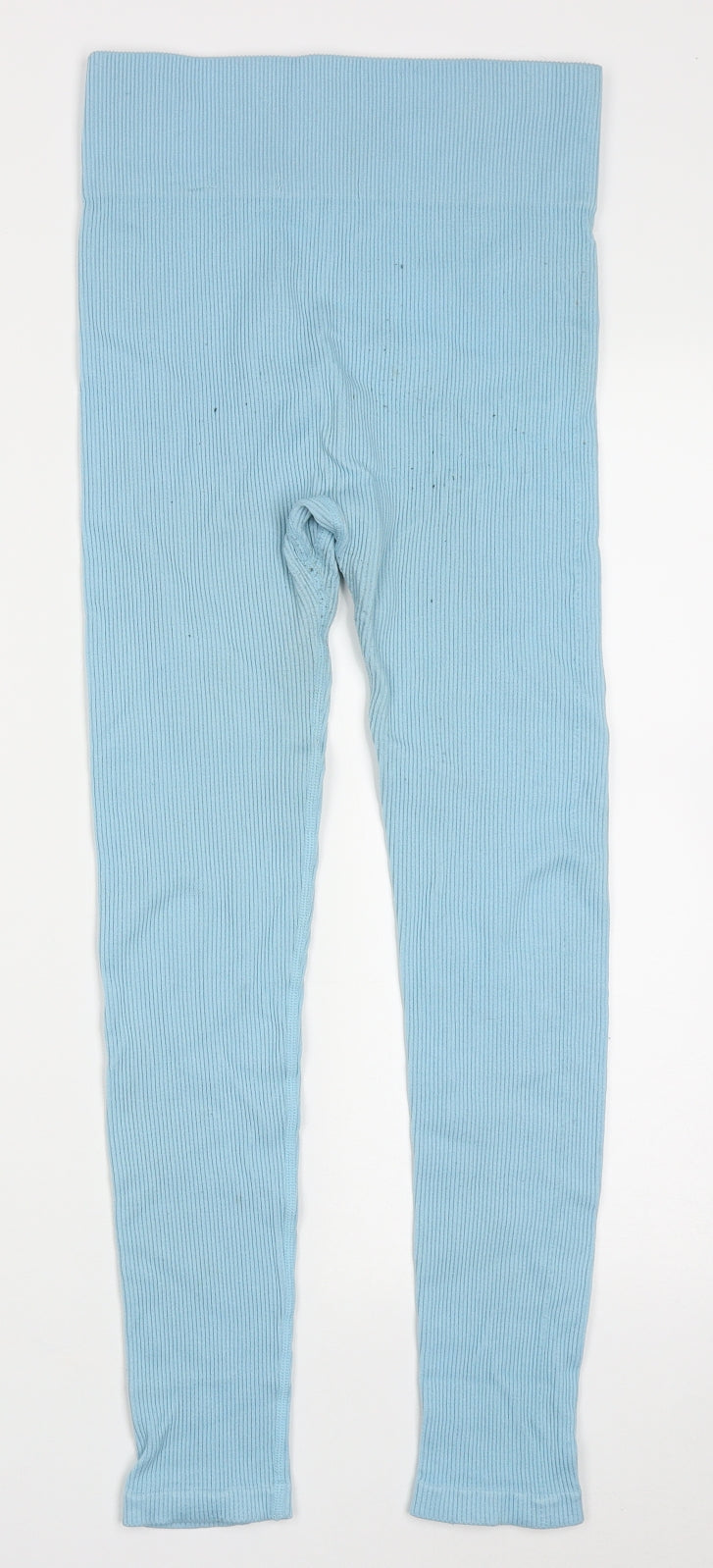 Dunnes Stores Womens Blue  Polyamide Capri Trousers Size M L27 in Regular