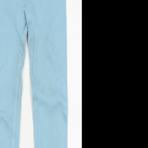 Dunnes Stores Womens Blue  Polyamide Capri Trousers Size M L27 in Regular