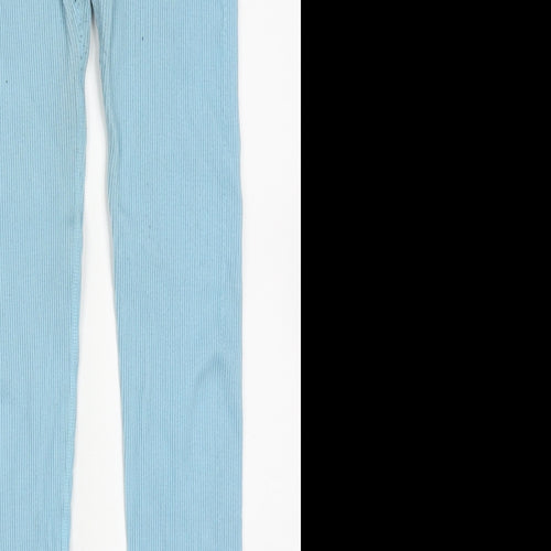 Dunnes Stores Womens Blue  Polyamide Capri Trousers Size M L27 in Regular