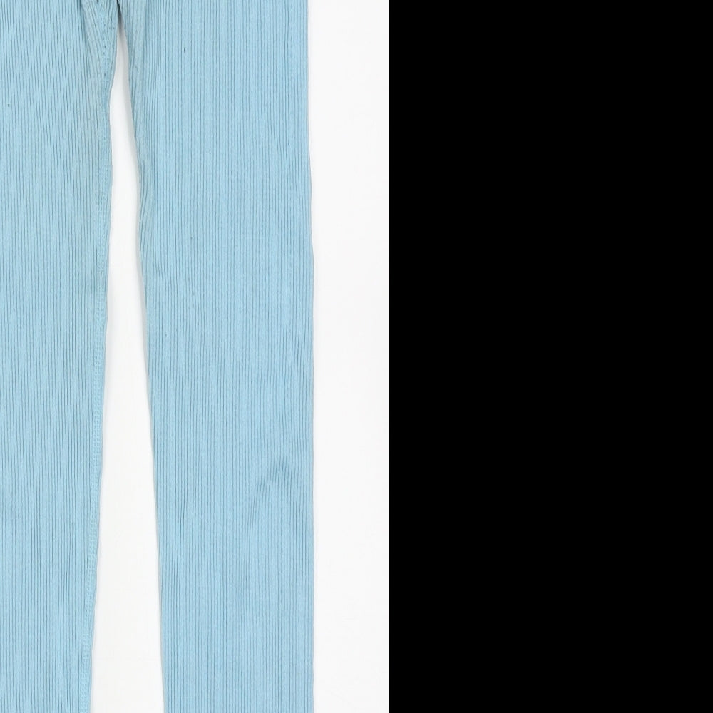 Dunnes Stores Womens Blue  Polyamide Capri Trousers Size M L27 in Regular