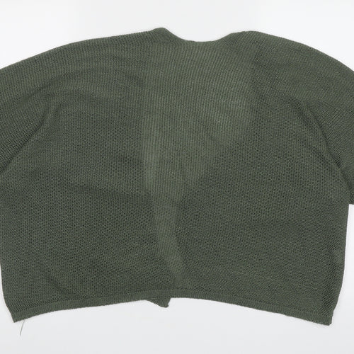 Preworn Womens Green V-Neck  Acrylic Cardigan Jumper Size M