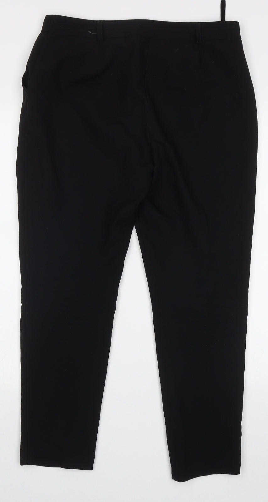 Primark Womens Black  Polyester Trousers  Size 12 L27 in Regular Hook & Eye