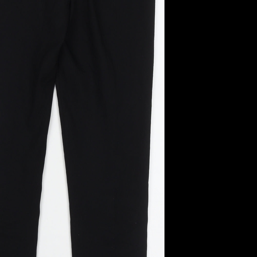 Primark Womens Black  Polyester Trousers  Size 12 L27 in Regular Hook & Eye