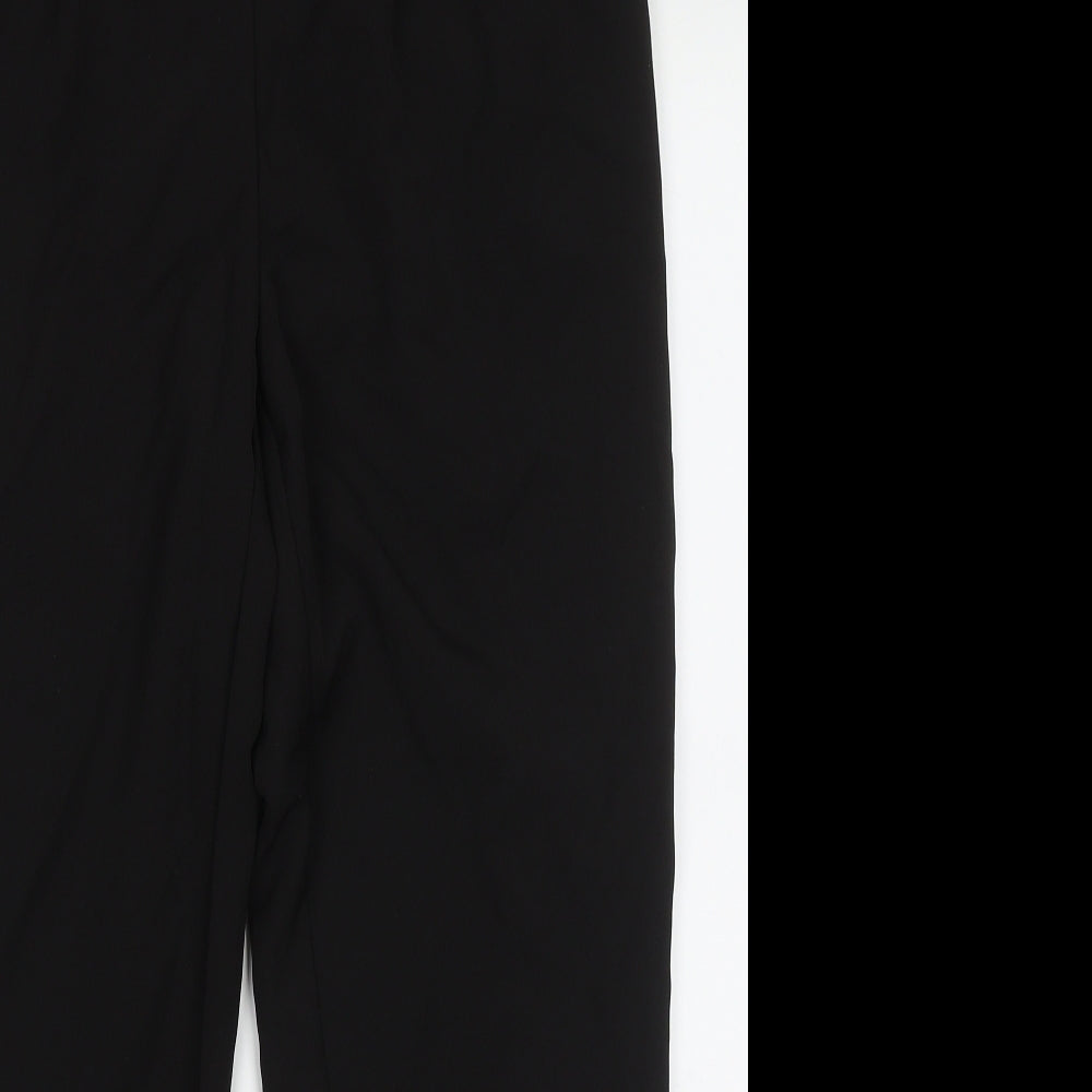 New Look Womens Black  Polyester Trousers  Size 12 L27 in Regular Hook & Eye