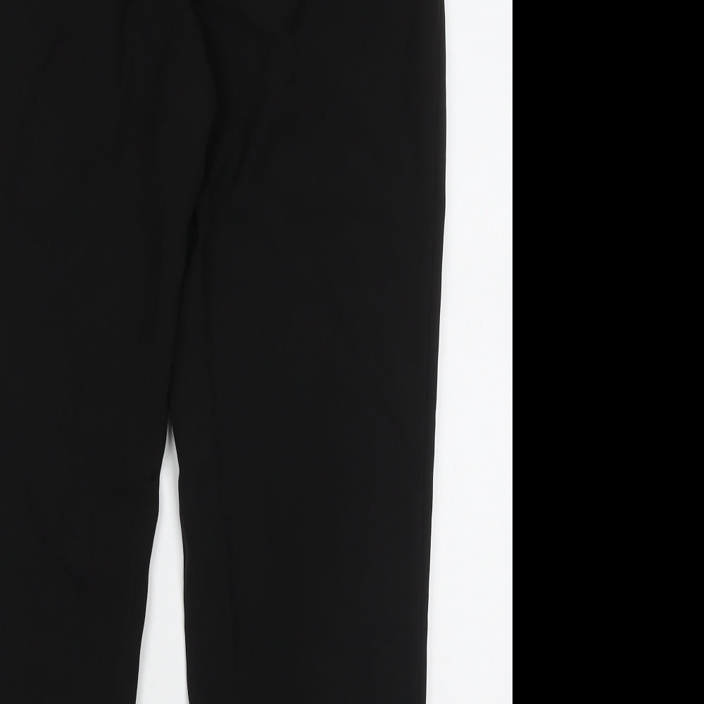 New Look Womens Black  Polyester Trousers  Size 12 L27 in Regular Hook & Eye