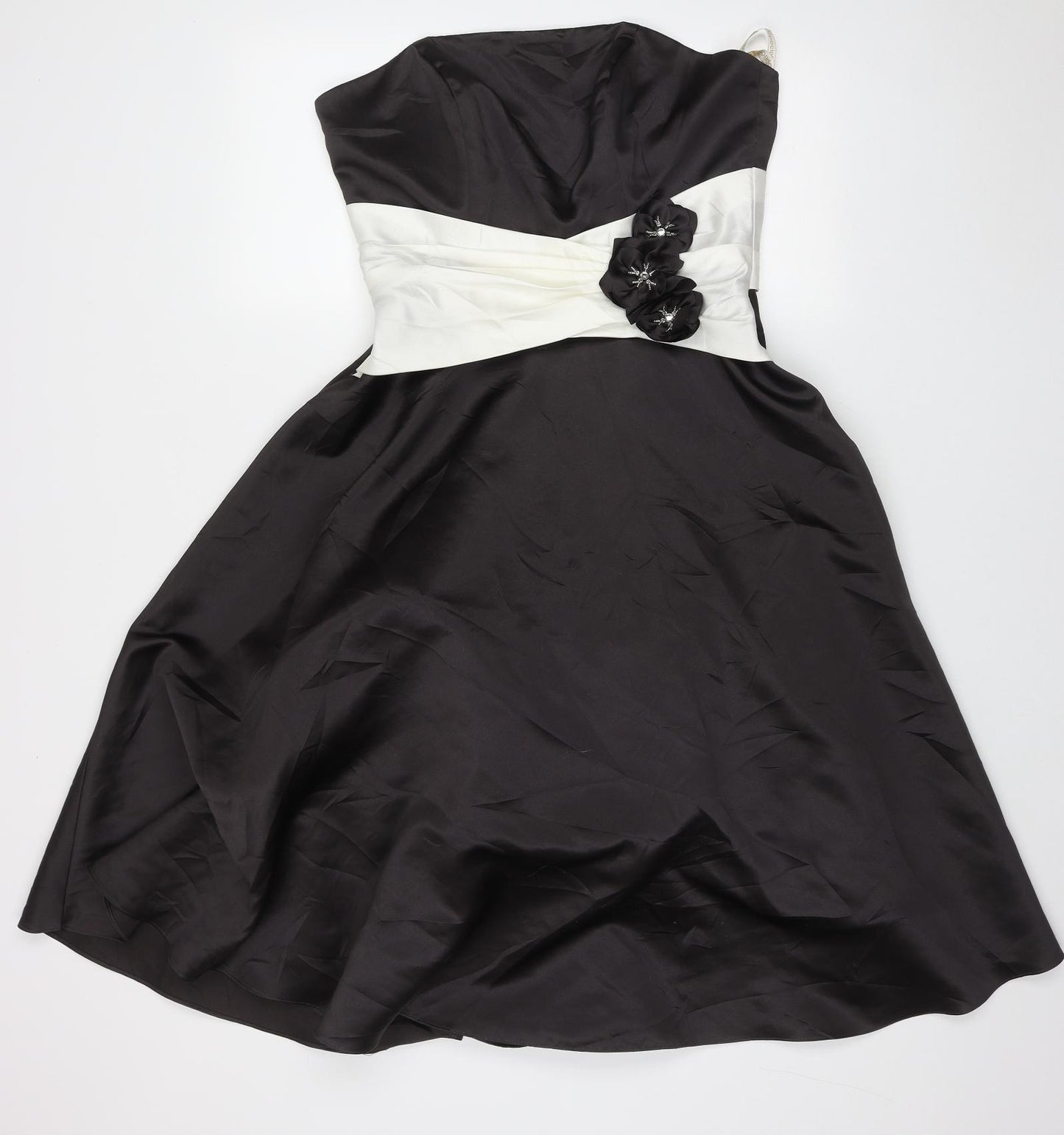 Special day Womens Brown  Polyester Ball Gown  Size 14  Off the Shoulder Zip