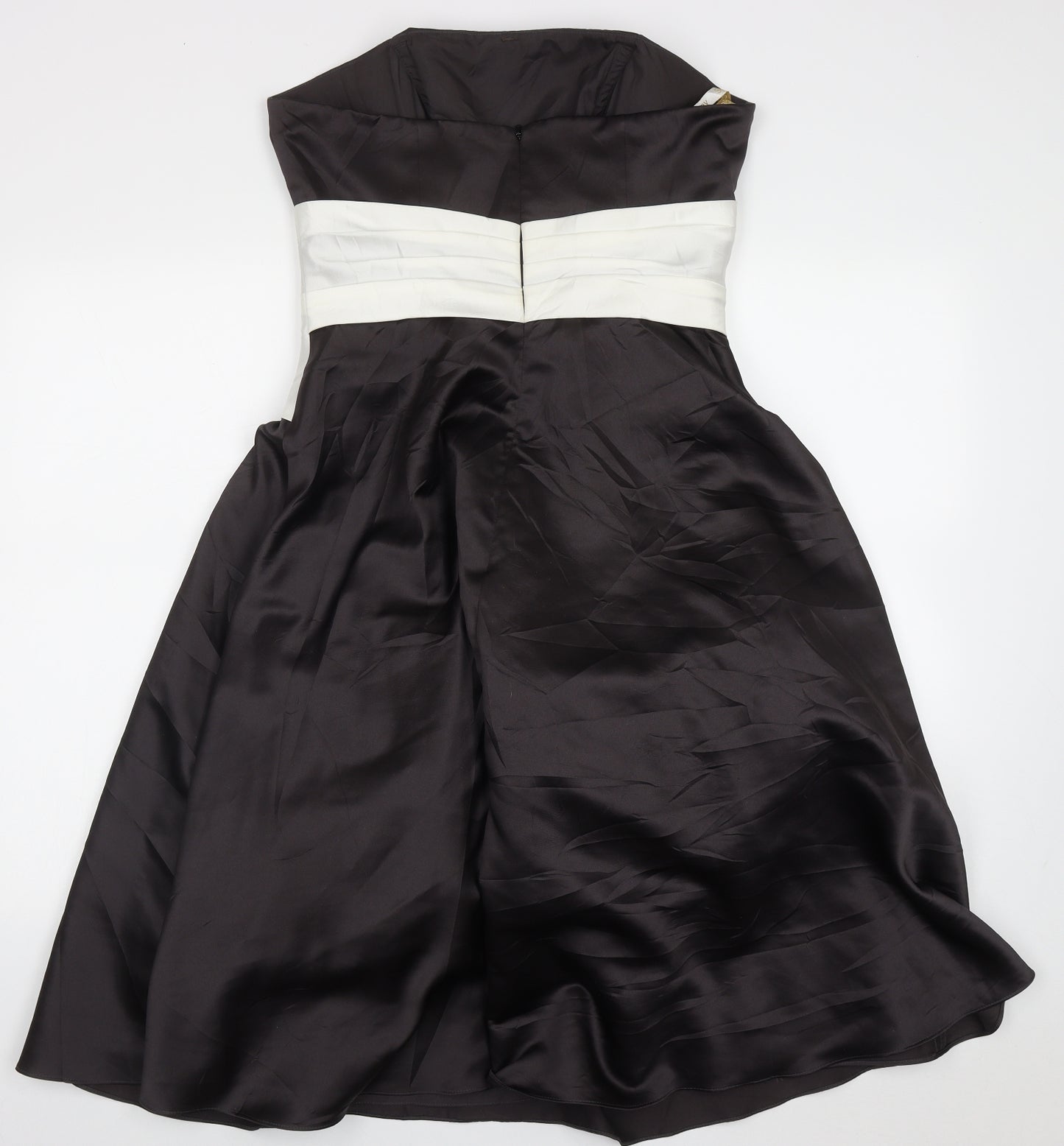 Special day Womens Brown  Polyester Ball Gown  Size 14  Off the Shoulder Zip