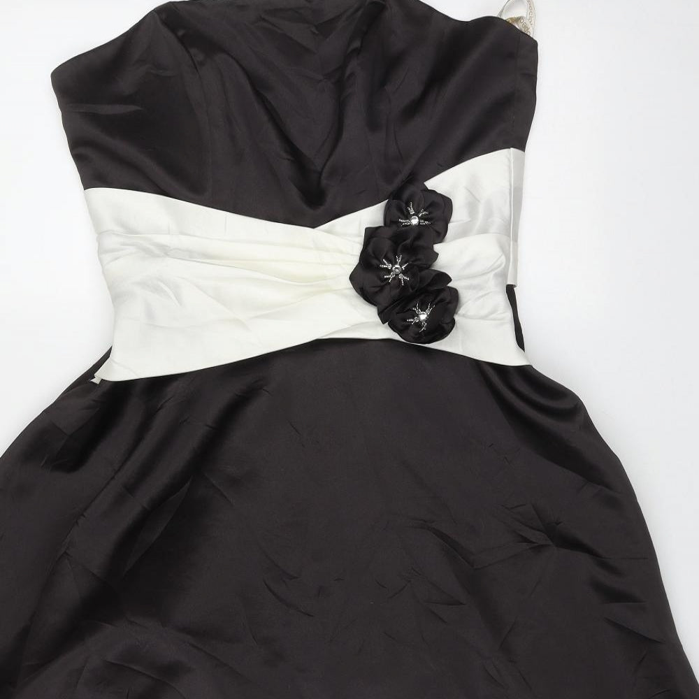 Special day Womens Brown  Polyester Ball Gown  Size 14  Off the Shoulder Zip