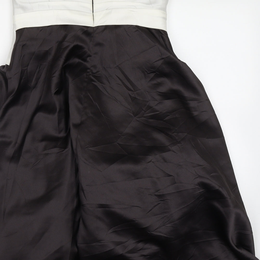 Special day Womens Brown  Polyester Ball Gown  Size 14  Off the Shoulder Zip