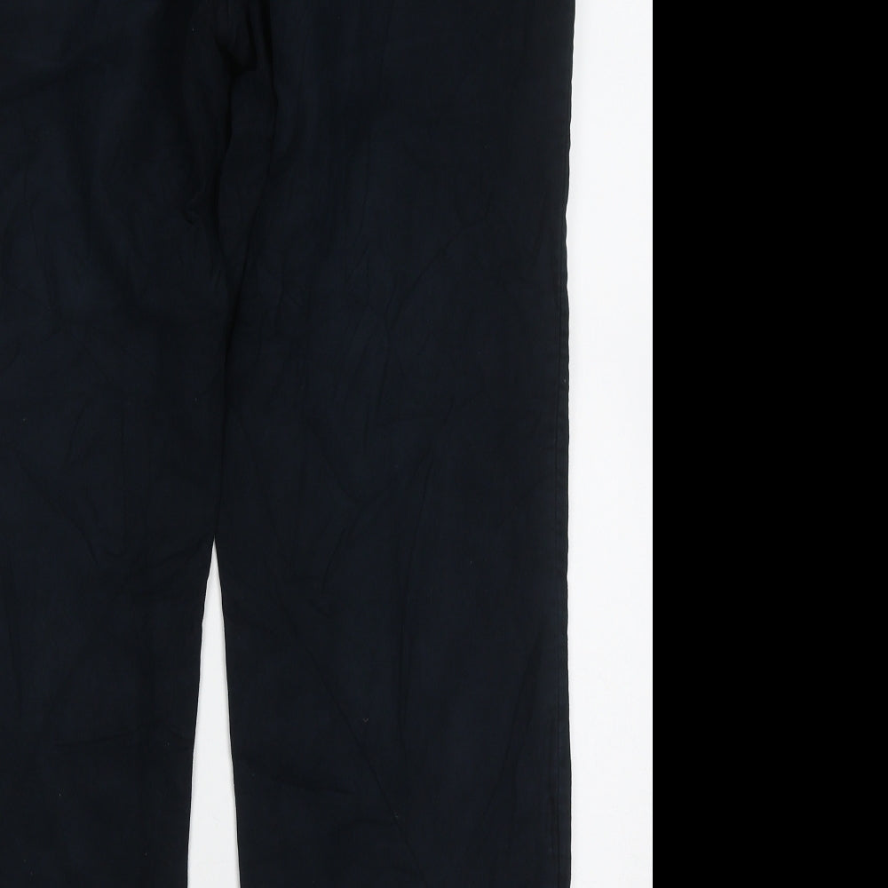 emmertex Mens Blue  Cotton Trousers  Size 34 L30 in Regular Button