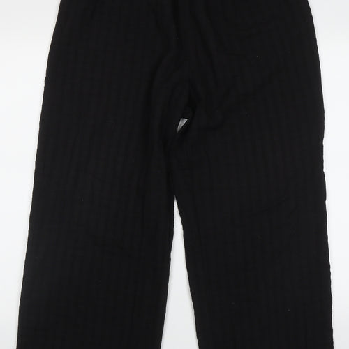 Signature Womens Black Check Polyester Trousers  Size XL L27 in Regular