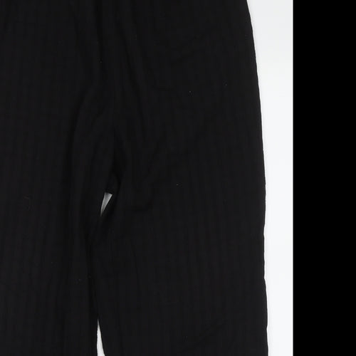Signature Womens Black Check Polyester Trousers  Size XL L27 in Regular
