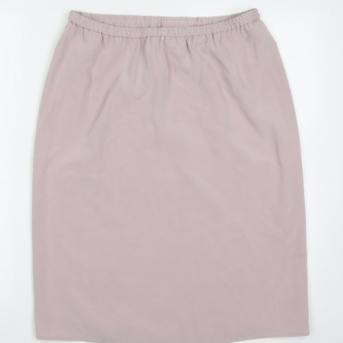 Frank Usher Womens Pink  Polyester A-Line Skirt Size 14