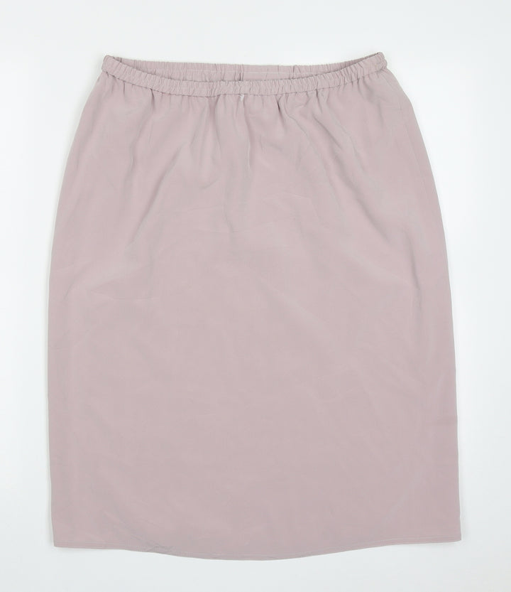 Frank Usher Womens Pink Polyester A-Line Skirt Size 14