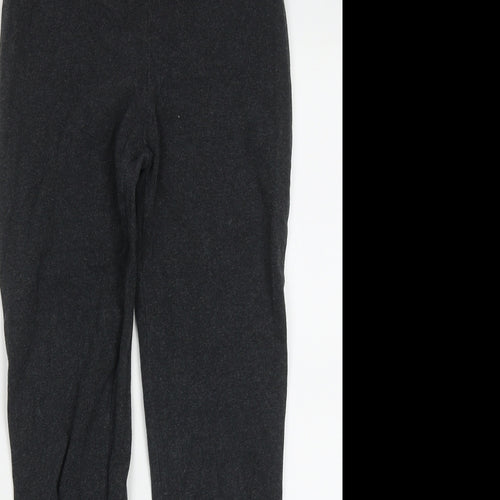Preworn Womens Grey  Cotton Capri Leggings Size 8 L28 in