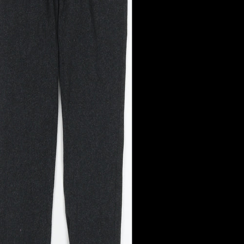 Preworn Womens Grey  Cotton Capri Leggings Size 8 L28 in