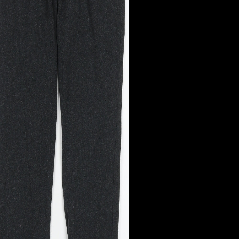 Preworn Womens Grey  Cotton Capri Leggings Size 8 L28 in