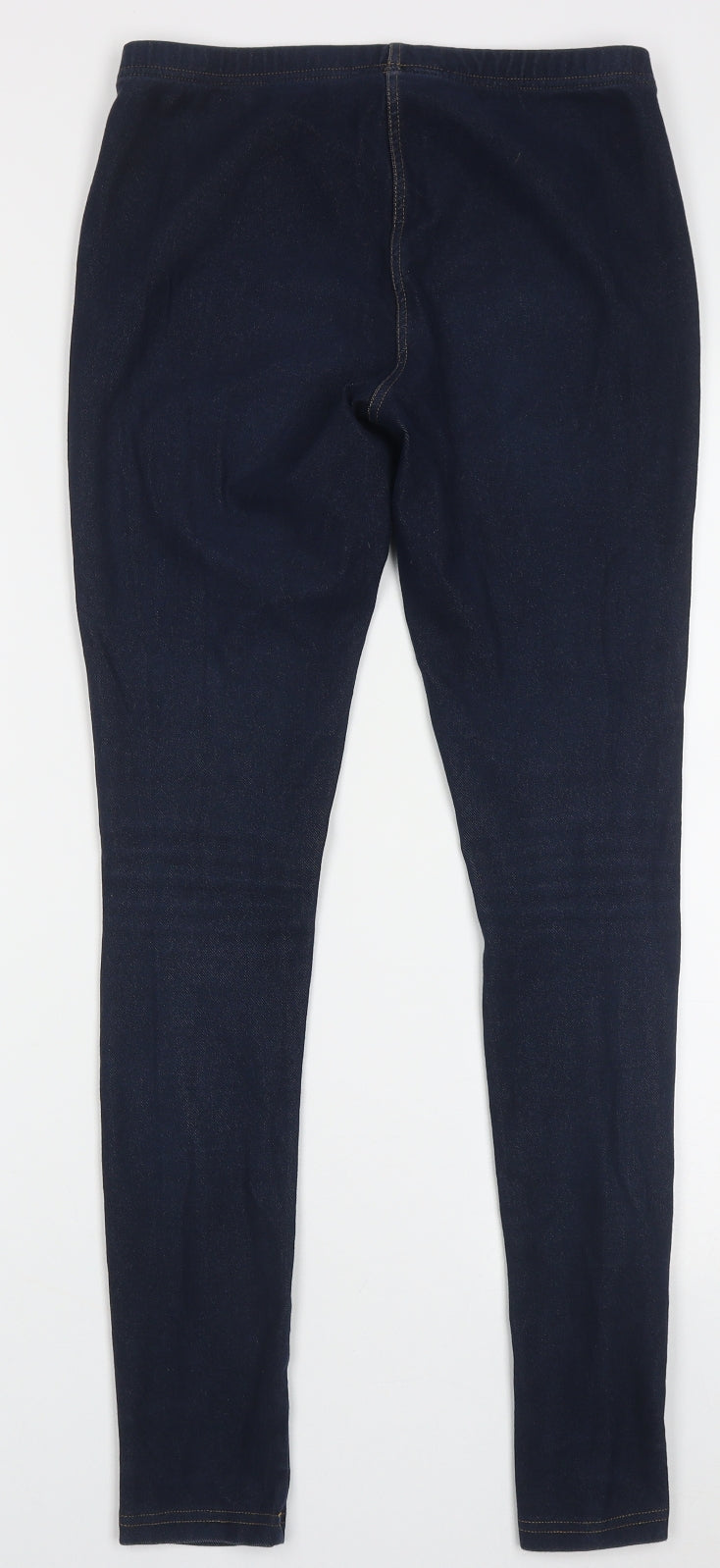 Topshop Womens Blue  Cotton Jegging Trousers Size 10 L28 in Regular