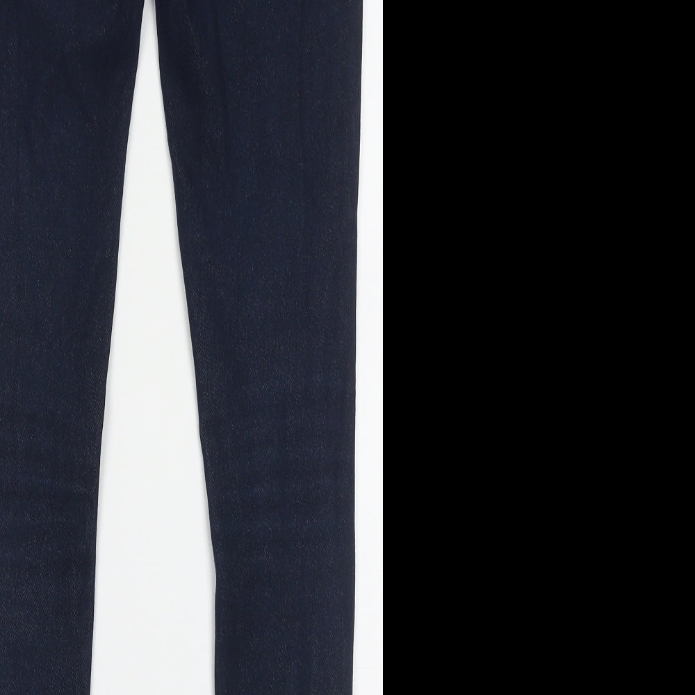 Topshop Womens Blue  Cotton Jegging Trousers Size 10 L28 in Regular