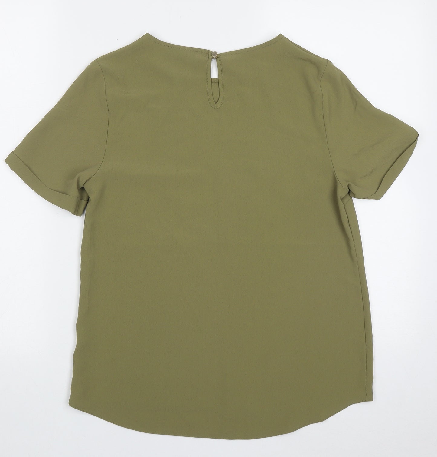 Primark Womens Green  Polyester Basic T-Shirt Size 8 Crew Neck