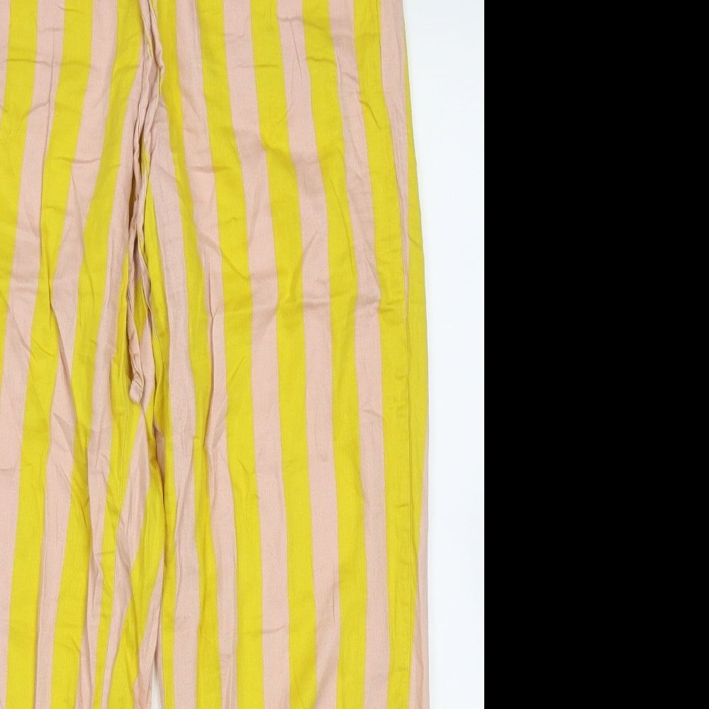 Boden Womens Yellow Striped Cotton Cami Pyjama Pants Size 12  Tie