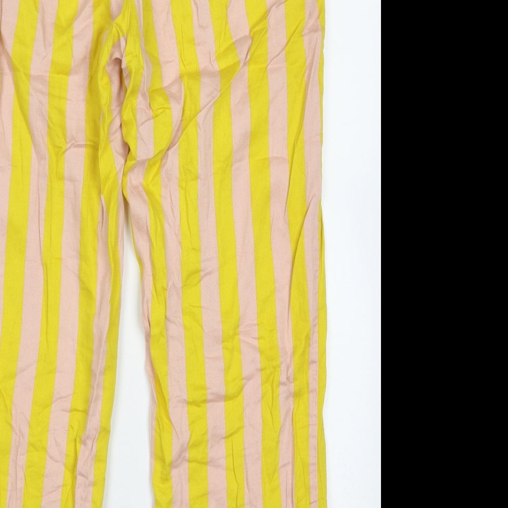 Boden Womens Yellow Striped Cotton Cami Pyjama Pants Size 12  Tie