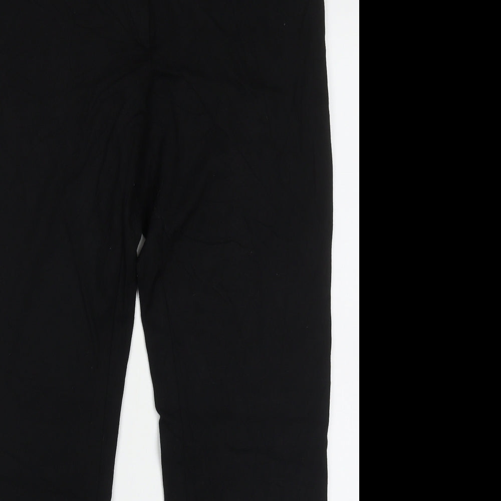 Jaeger Womens Black  Viscose Trousers  Size 10 L28 in Regular Button