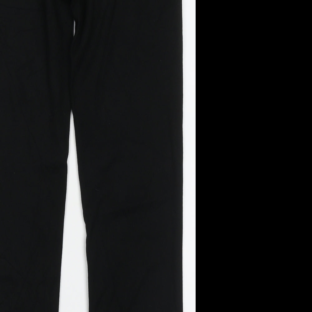 Jaeger Womens Black  Viscose Trousers  Size 10 L28 in Regular Button