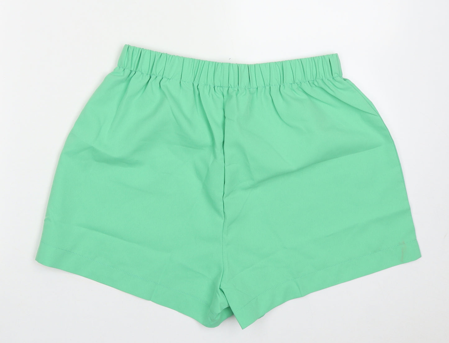 sherin Womens Green  Polyester Paperbag Shorts Size M  Regular Pull On