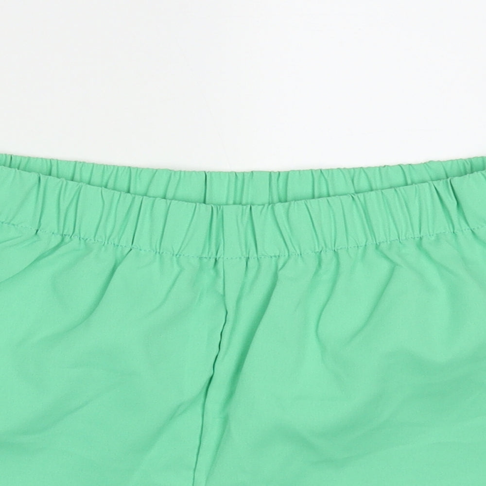 sherin Womens Green  Polyester Paperbag Shorts Size M  Regular Pull On