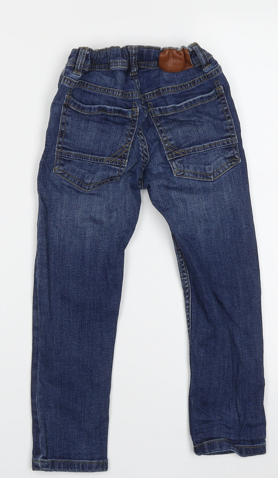 F&F Boys Blue  Cotton Straight Jeans Size 4-5 Years  Regular Button
