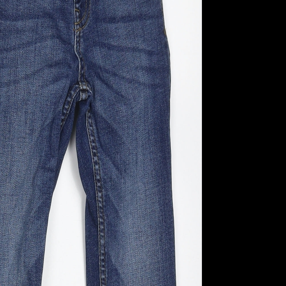 F&F Boys Blue  Cotton Straight Jeans Size 4-5 Years  Regular Button