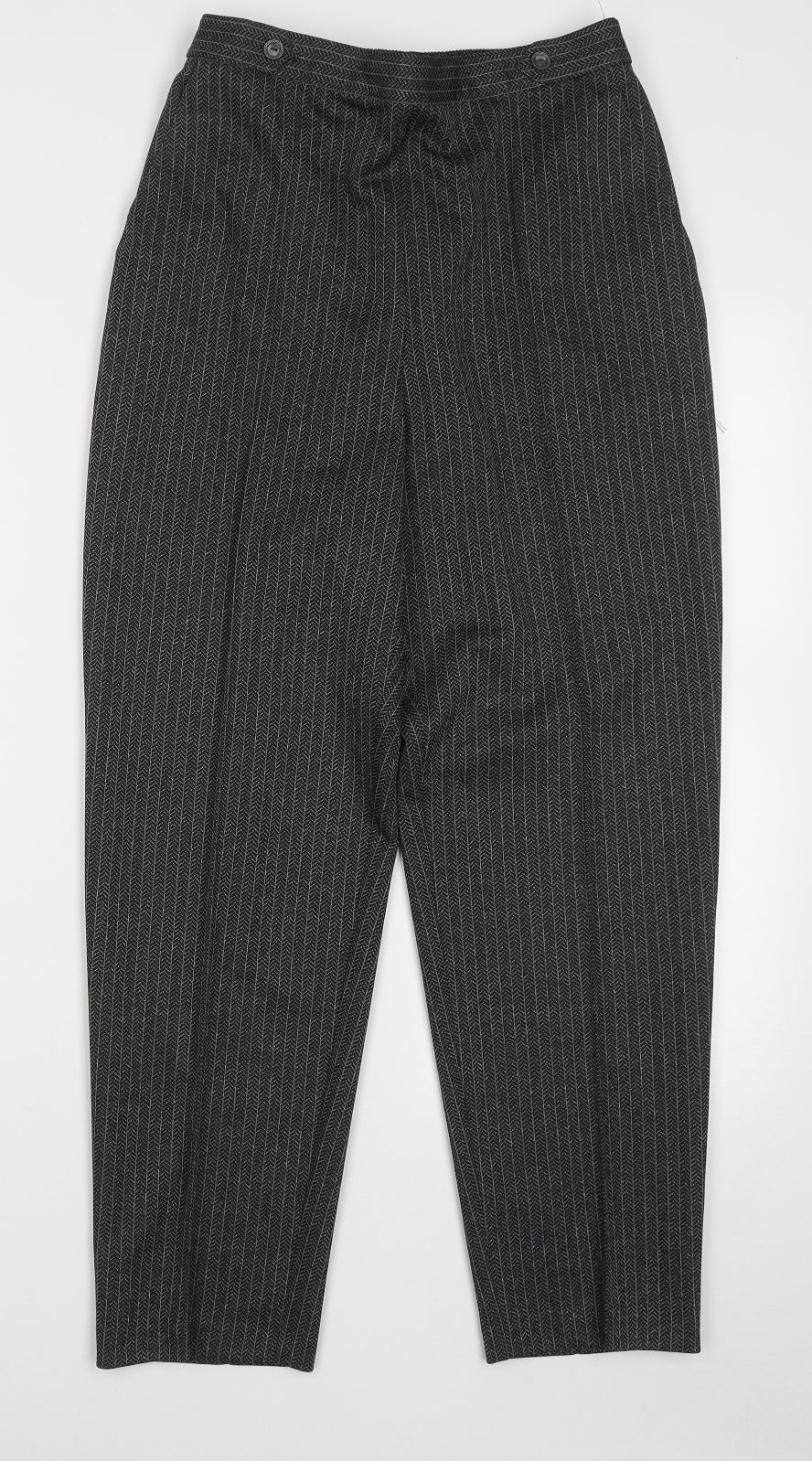 Marks and Spencer Womens Black  Polyester Trousers  Size 14 L27 in Regular