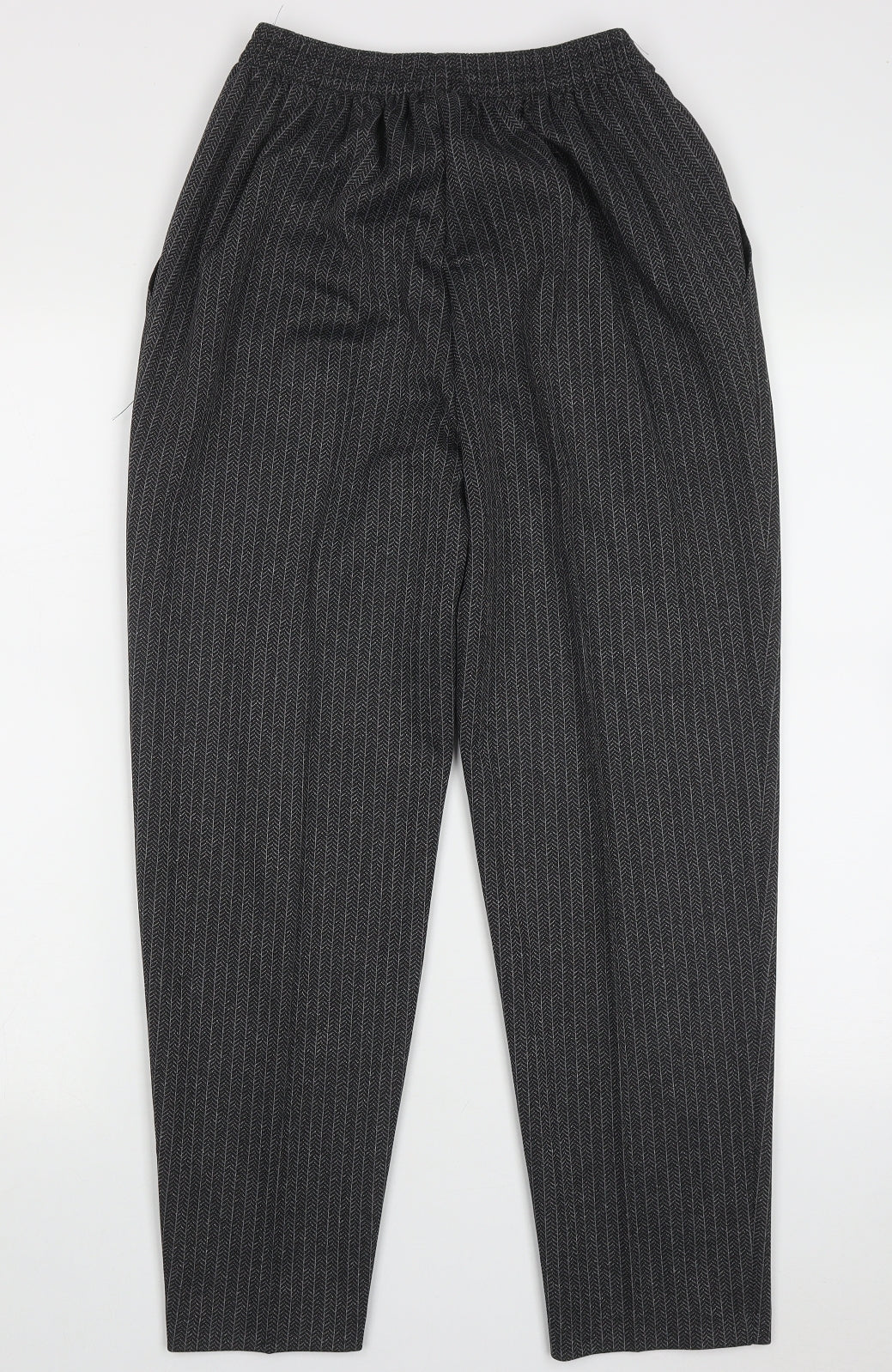 Marks and Spencer Womens Black  Polyester Trousers  Size 14 L27 in Regular