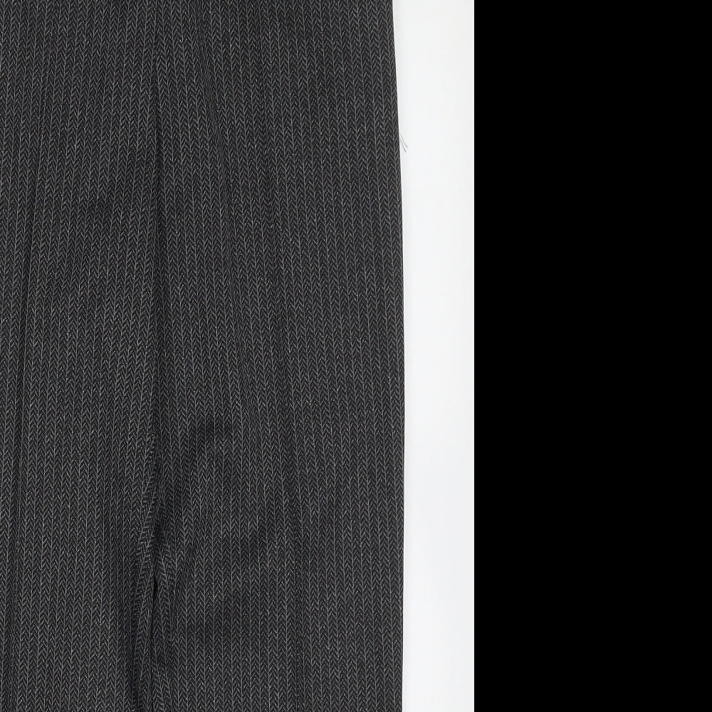 Marks and Spencer Womens Black  Polyester Trousers  Size 14 L27 in Regular