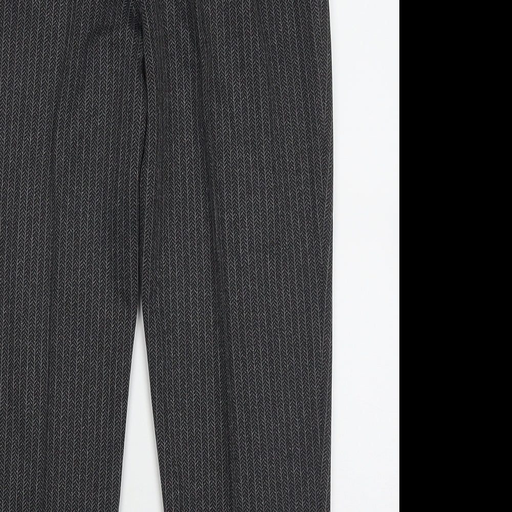 Marks and Spencer Womens Black  Polyester Trousers  Size 14 L27 in Regular