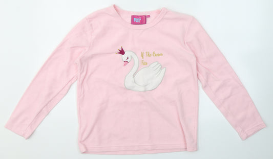 Selena Girl Girls Pink  Polyester Top Pyjama Top Size 13 Years   - If the crown fits/swan