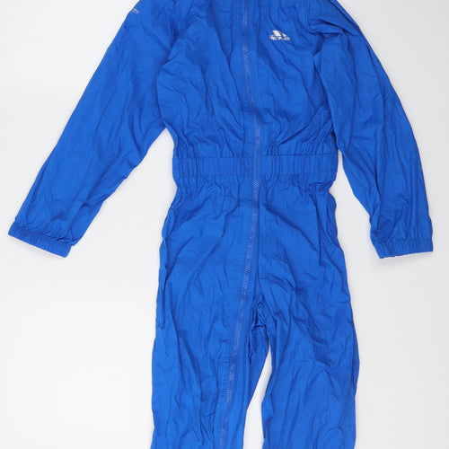 Trespass Boys Blue   Rain Coat Snowsuit Size 7-8 Years  Zip - Technical performance