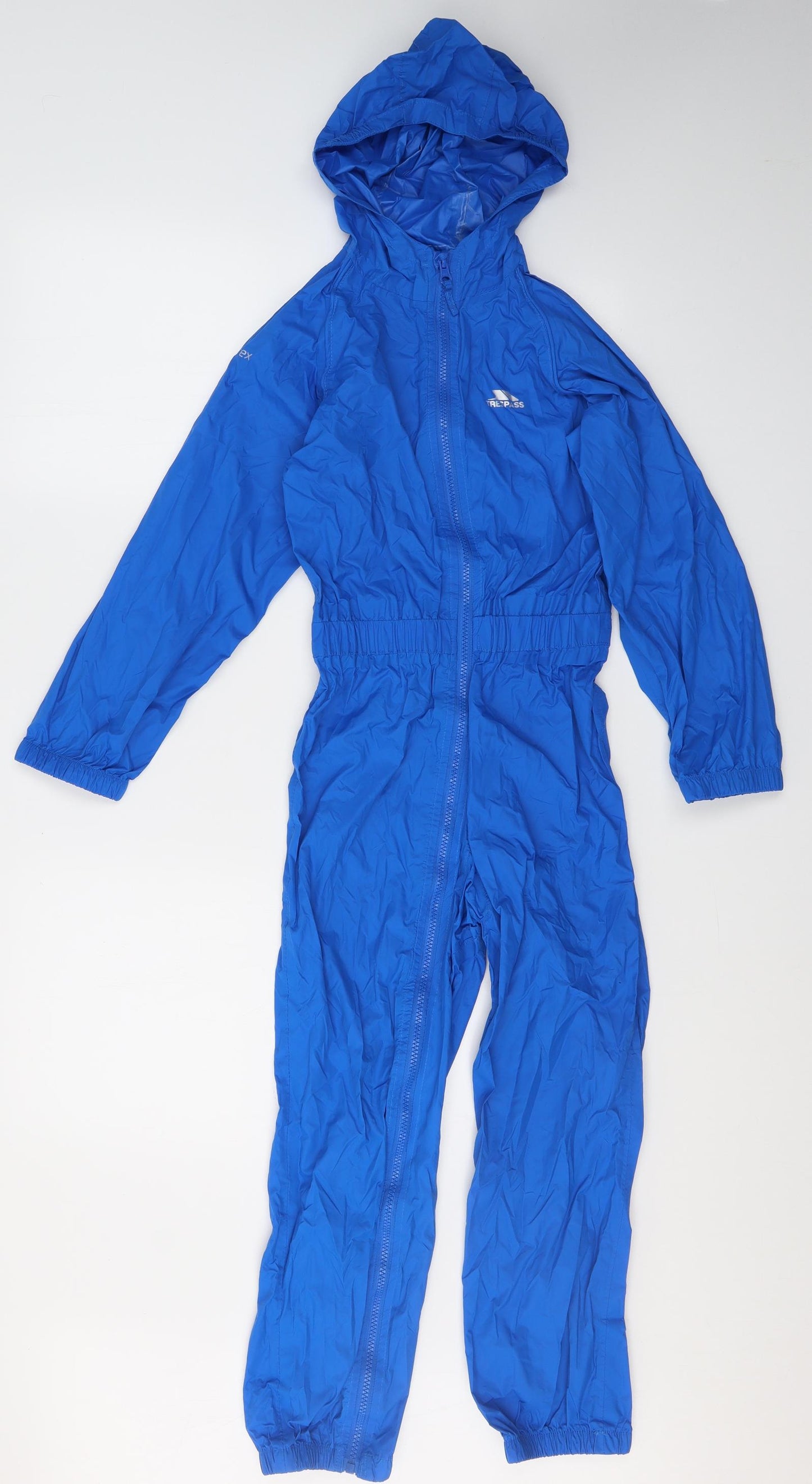 Trespass Boys Blue   Rain Coat Snowsuit Size 7-8 Years  Zip - Technical performance
