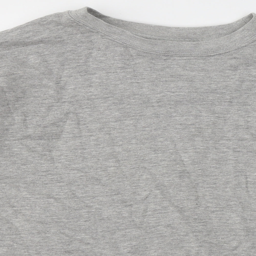 Hutson Harbour Mens Grey Round Neck  Cotton Pullover Jumper Size L