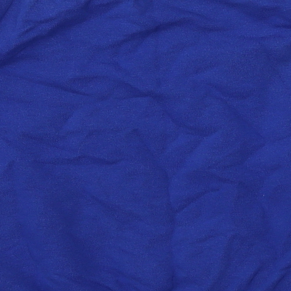 George Boys Blue Round Neck  Cotton Pullover Jumper Size 6-7 Years   - School Jumper