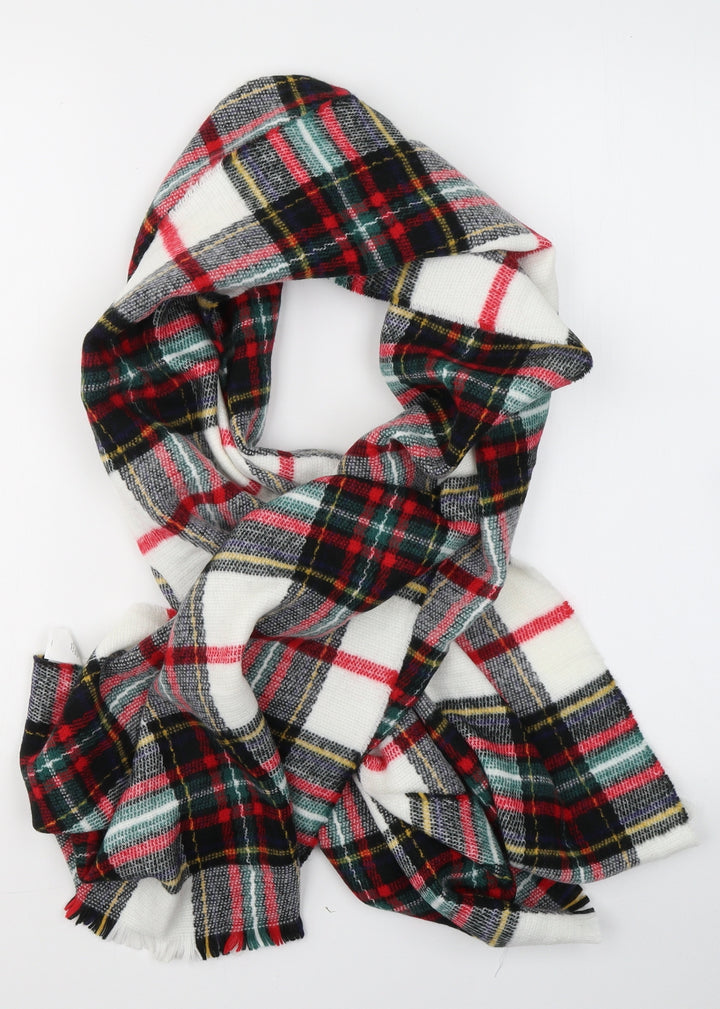 Atmosphere Womens Multicoloured Plaid Acrylic Scarf